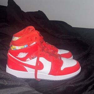 Women’s Red and White Sneakers